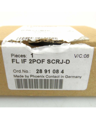 Phoenix Contact LWL-Interface-Modul FL IF 2POF SCRJ-D 2891084 OVP