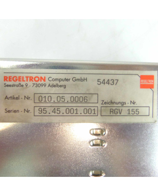 Regeltron Computer GmbH RGV155 010.05.0006 24VDC NOV