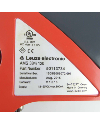 Leuze Optischer Abstandssensor AMS 384i 120 50113734 OVP