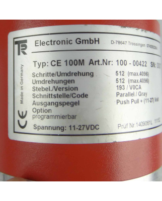 TR Electronic Drehgeber CE100M 100-00422 OVP