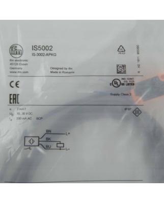 ifm efector induktiver Sensor IS5002 IS-3002-APKG OVP