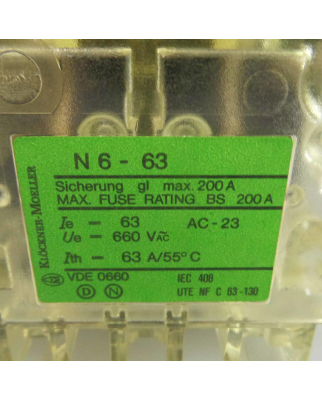 Klöckner Moeller Leistungstrenner N6-63 GEB