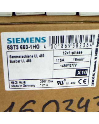 Siemens Stiftsammelschiene 5ST3663-1HG (4Stk.) OVP