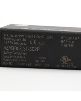 SCHMERSAL Sicherheitszuhaltung AZM300Z-ST-SD2P GEB