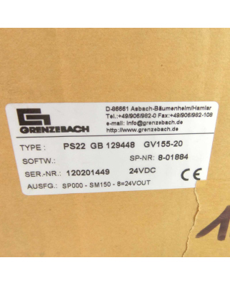 Grenzebach Pulse Switcher PS22 GB 129448 GV155-20 8-01884 OVP