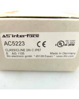 ifm AS-Interface Modul AC5223 Classicline 2AI C IP67 OVP