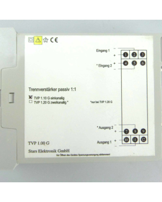 Stars Elektronik GmbH Trennverstärker passiv 1:1 TVP 1.10 G einkanalig NOV