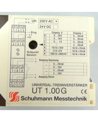 Schuhmann Messtechnik Universal-Trennverstärker UT 1.00G 230VAC GEB