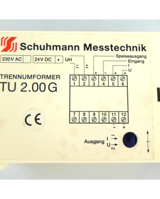 Schuhmann Messtechnik Trennumformer TU 2.00G 24VDC GEB