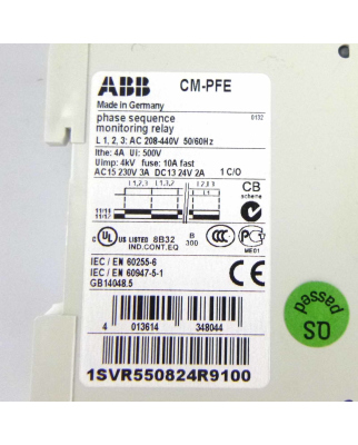 ABB Stromüberwachungsrelais CM-PFE 1SVR550824R9100 OVP