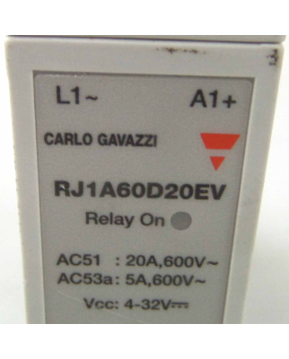 Carlo Gavazzi Halbleiterrelais RJ1A60D20EV GEB