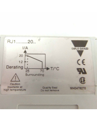 Carlo Gavazzi Halbleiterrelais RJ1A60D20EV GEB
