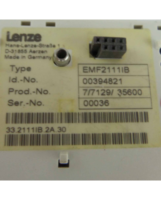 Lenze Interbus-S EMF2111IB 00394821 GEB