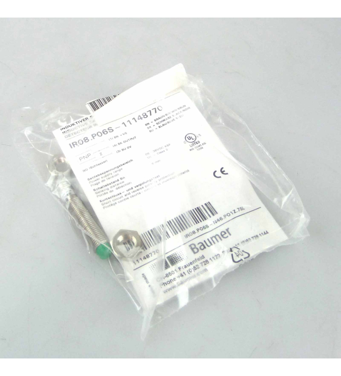 Baumer electric induktiver Näherungsschalter IR08.P06S-11148770 OVP