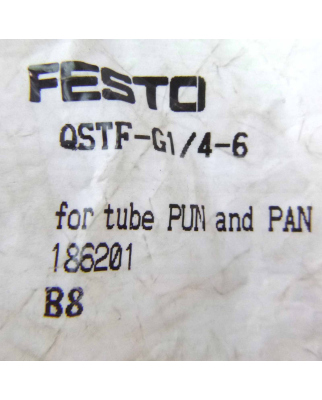 Festo Steckverschraubung QSTF-G1/4-6 186201 OVP