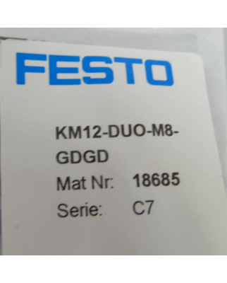 Festo Duo-Kabel KM12-DUO-M8-GDGD 18685 OVP