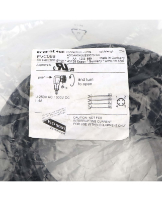 ifm Verbindungskabel ecomat400 EVC088 ADOAH040MSS0025H04 OVP