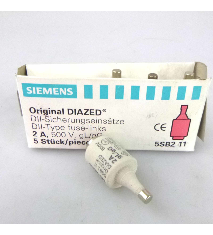 Siemens Diazed DII Sicherungseinsätze 5SB2 11 (4Stk.) OVP