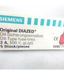 Siemens Diazed DII Sicherungseinsätze 5SB2 11 (4Stk.) OVP