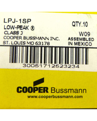 COOPER BUSSMANN Sicherungseinsatz TIME-DELAY FUSE LPJ-1SP (7Stk.) OVP