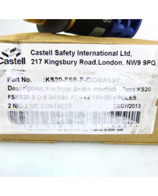 Castell Electrical Switch Interlock KS20-FSB-P-C/04/ASSY Lock:A11 OVP