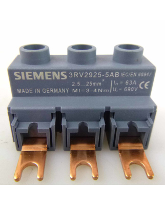 Siemens 3-Phasen-Einspeiseklemme 3RV2925-5AB NOV