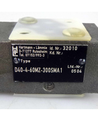 H+L Ventil D40-4-60MZ-300SMA1 32010 GEB