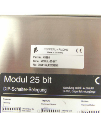Pepperl+Fuchs Modul 25 bit MODUL-25-BIT 45386 GEB