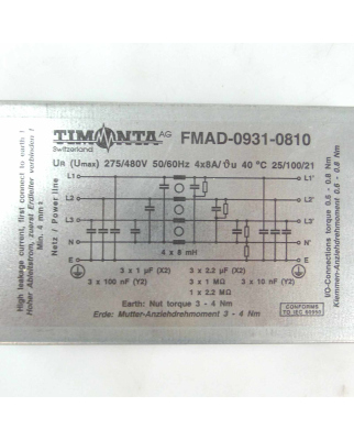 Timonta 3-Phasen Filter FMAD-0931-0810 GEB
