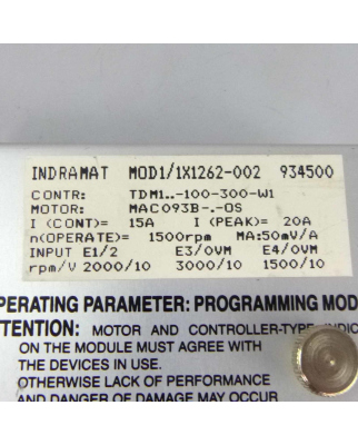 INDRAMAT Programmiermodul MOD1/1X1262-002 GEB