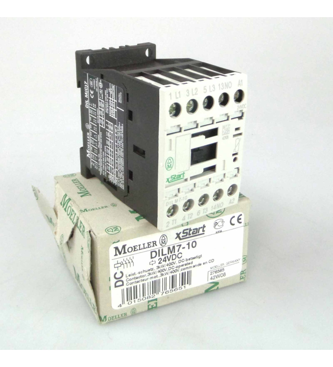Eaton DILEM Schütz 24V dc-Spule, 3-polig, 400V ac / 9 A 24V dc 4 kW 3 Schließer Motorsteuerung, Widerstandsbelastung