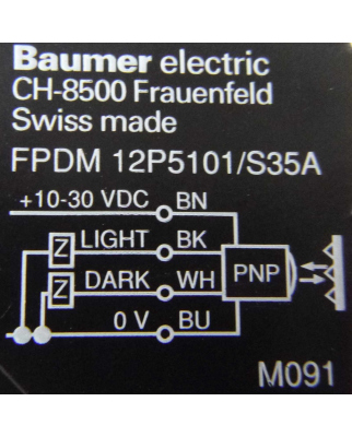 Baumer electric Reflexions-Lichtschranke FPDM 12P5101/S35A #K2 NOV