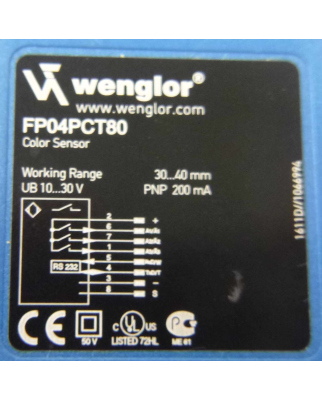 wenglor Color Sensor FP04PCT80 GEB