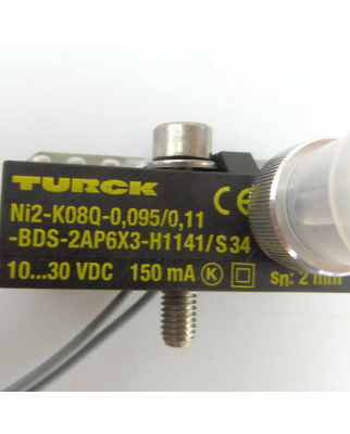 Turck Induktiver Sensor NI2-K08Q-0,095/0,11-BDS-2AP6X3-H1141/S34 1650124 OVP