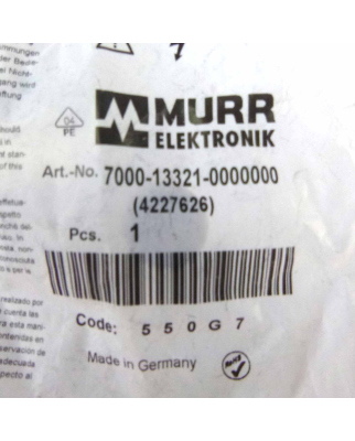 MURR ELEKTRONIK Kabelsteckverbinder 7000-13321-0000000 OVP