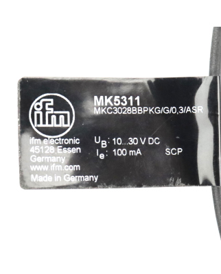 ifm Zylindersensor MK5311 MKC3028BBPKG/G/0,3/ASR NOV