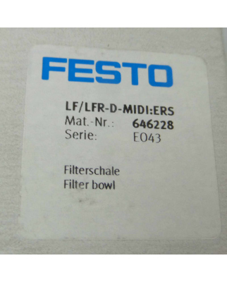 Festo Filterschale LF/LFR-D-MIDI:ERS 646228 OVP