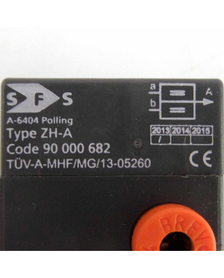 SFS Zweihand-Sicherheitsventil ZH-A 900000682 OVP