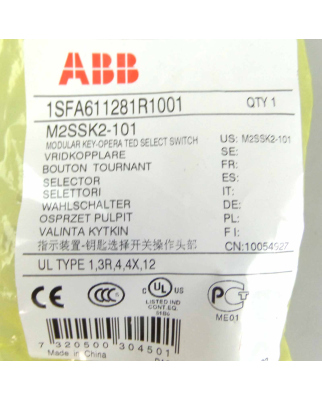 ABB Schlüsselwahlschalter M2SSK2-101 1SFA611281R1001 OVP