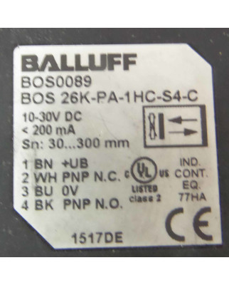 Balluff Lichttaster BOS0089 BOS 26K-PA-1HC-S4-C GEB