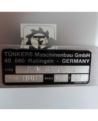 Tünkers Stiftziehzylinder SZK 63 B T12x40 GEB
