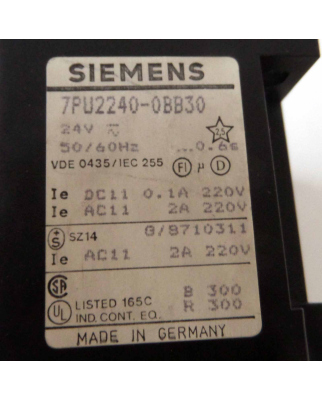 Siemens Zeitrelais 7PU2240-0BB30 0,06-0,6s 24V GEB