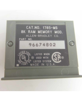 Allen Bradley 8K RAM Memory Module 1785-MS 96674802 OVP