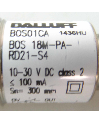 Balluff Lichttaster BOS01CA BOS 18M-PA-RD21-S4 NOV