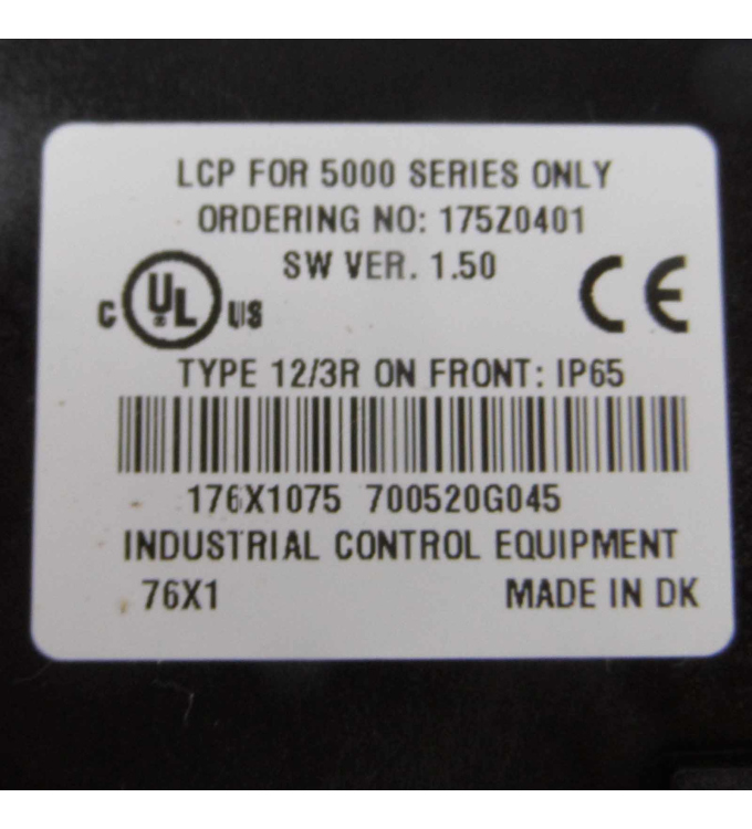 Danfoss Control Panel LCP 5000 175Z0401 