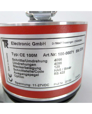 TR Electronic Drehgeber CE100M 100-00071 NOV