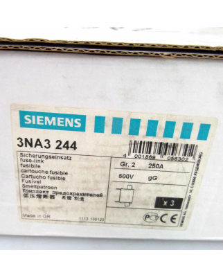 Siemens NH-Sicherungseinsatz 3NA3 244 (3Stk.) OVP