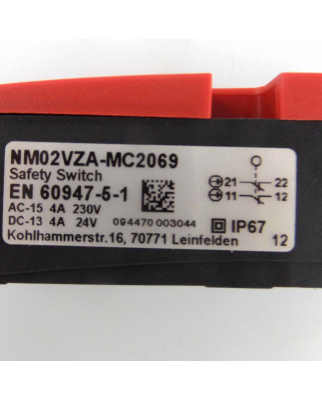 Euchner Sicherheitsschalter NM02VZA-MC2069 094470 OVP