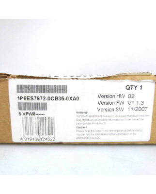 Simatic S7 TS Adapter II 6ES7 972-0CB35-0XA0 E-Stand:02 OVP