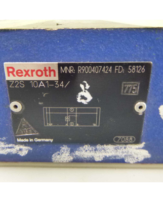 Rexroth Rückschlagventil Z2S 10A1-34/ R900407424 NOV